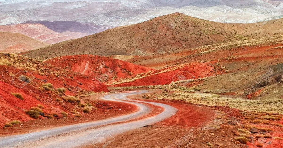 Scenic mountain road Morocco Atlas Rif