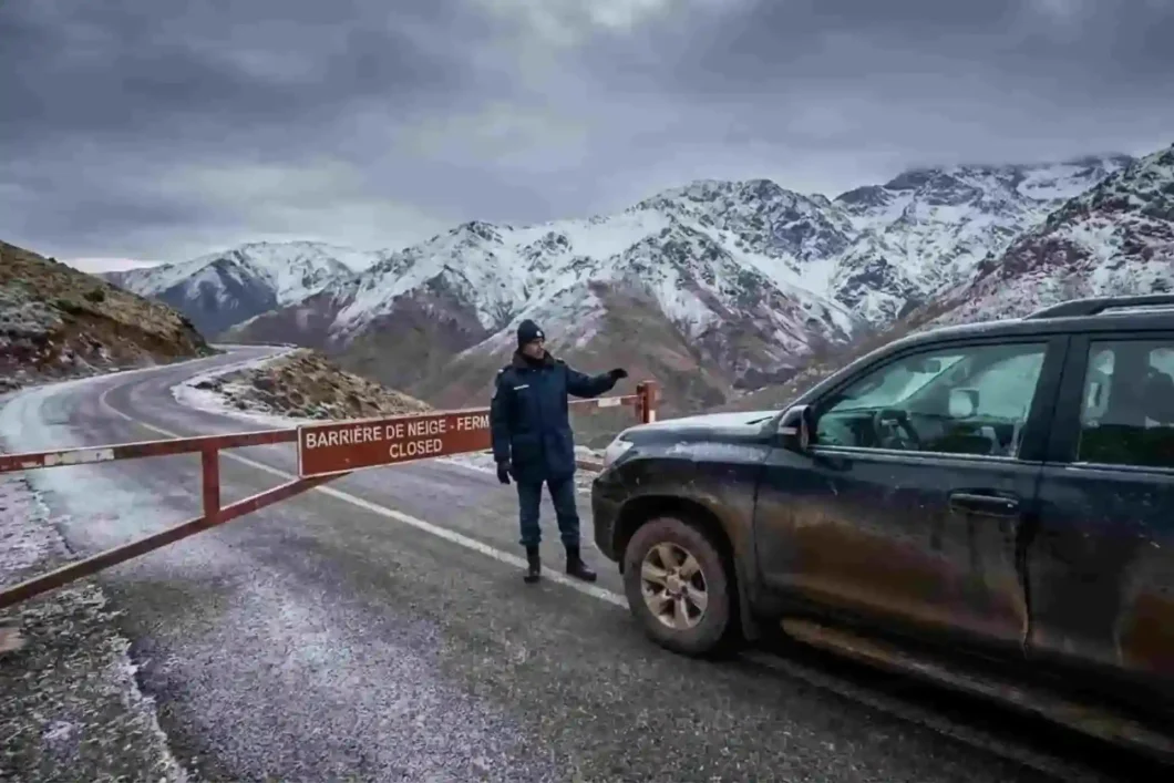 winter driving in Morocco